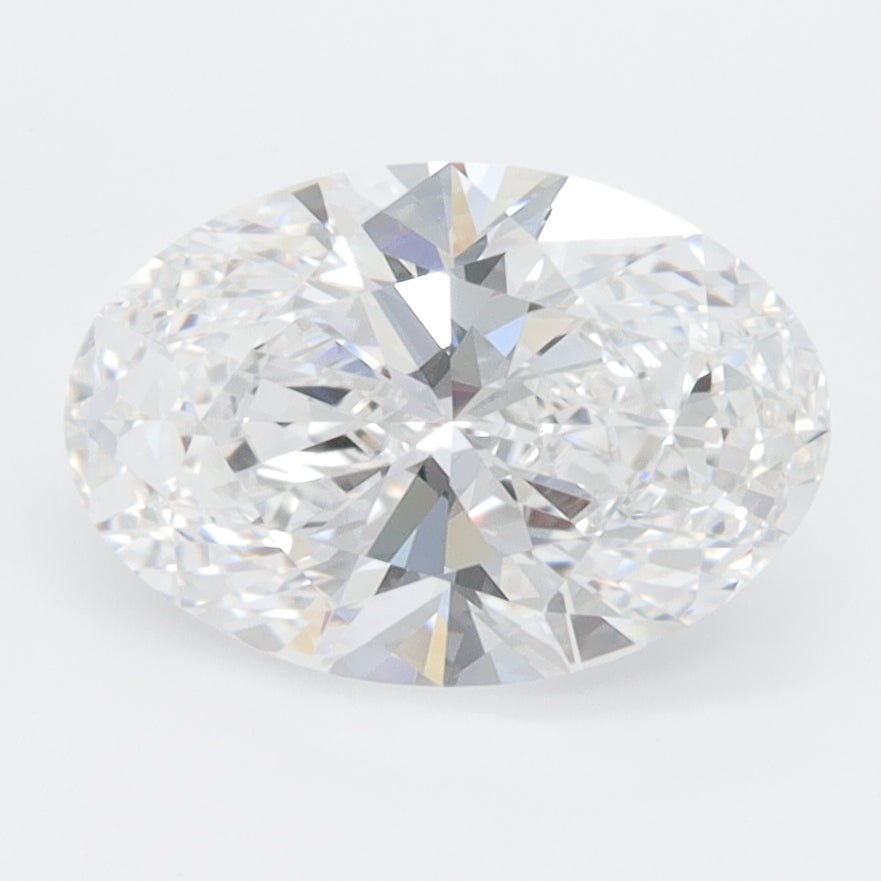 2.09 Carat Oval Lab Diamond with  Cut Diamond in 14KT  view 1
