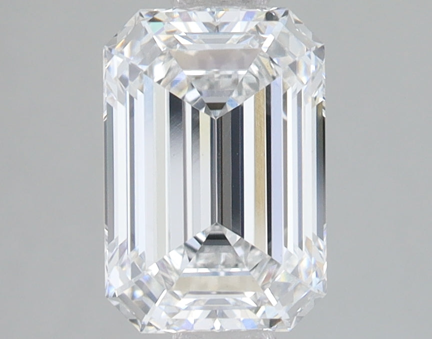 2.09 Carat Emerald Lab Diamond with  Cut Diamond in 14KT  view 1
