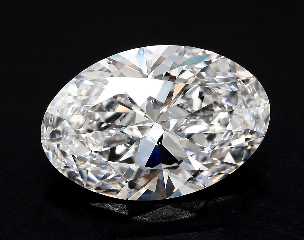 1.55 Carat Oval Lab Diamond with  Cut Diamond in 14KT  view 1

