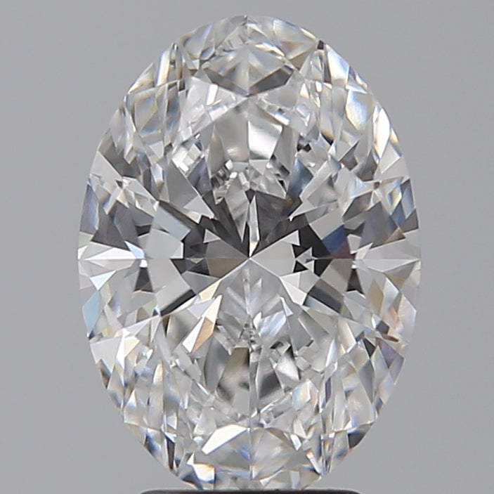 3.55 Carat Oval Lab Diamond with  Cut Diamond in 14KT  view 1
