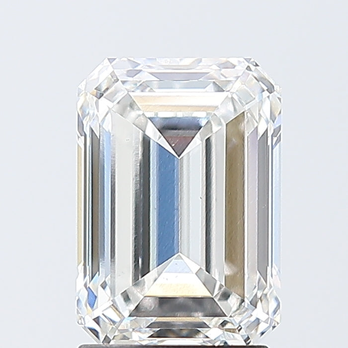 2.36 Carat Emerald Lab Diamond with  Cut Diamond in 14KT  view 1
