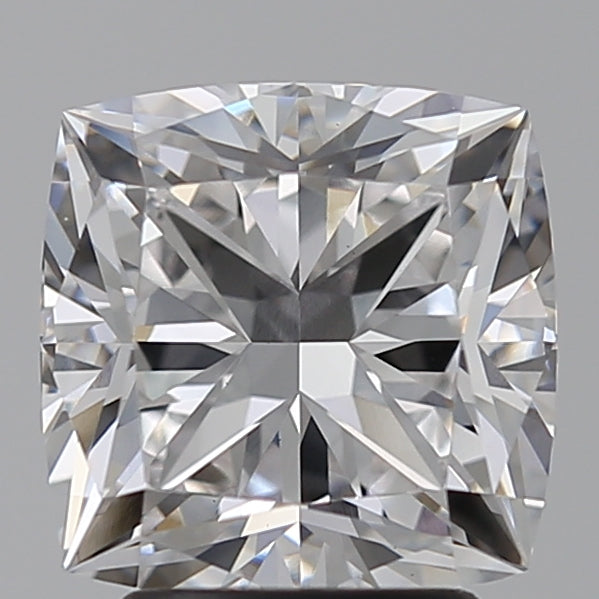 3.09 Carat Cushion Lab Diamond with  Cut Diamond in 14KT  view 1
