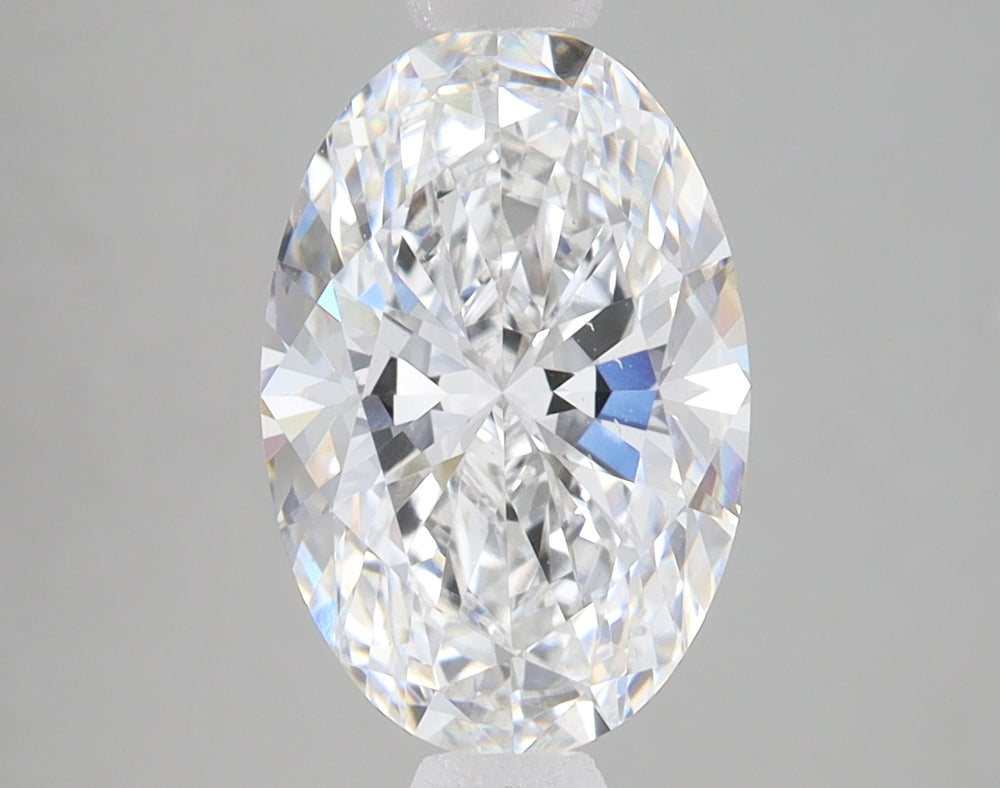 2.59 Carat Oval Lab Diamond with  Cut Diamond in 14KT  view 1
