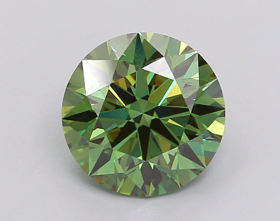 2.34 Carat Round Lab Diamond with  Cut Diamond in 14KT  view 1
