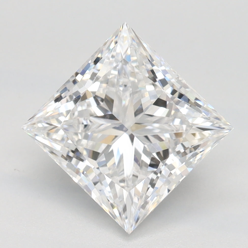 2.11 Carat Princess Lab Diamond with  Cut Diamond in 14KT  view 1
