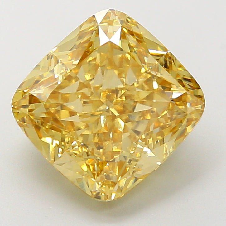 5.02 Carat Cushion Lab Diamond with  Cut Diamond in 14KT  view 1

