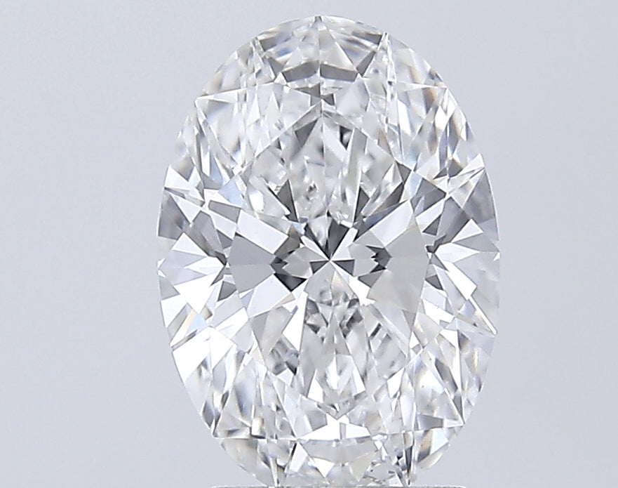 2.53 Carat Oval Lab Diamond with  Cut Diamond in 14KT  view 1
