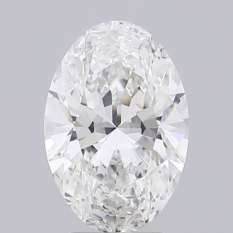 3.29 Carat Oval Lab Diamond with  Cut Diamond in 14KT  view 1
