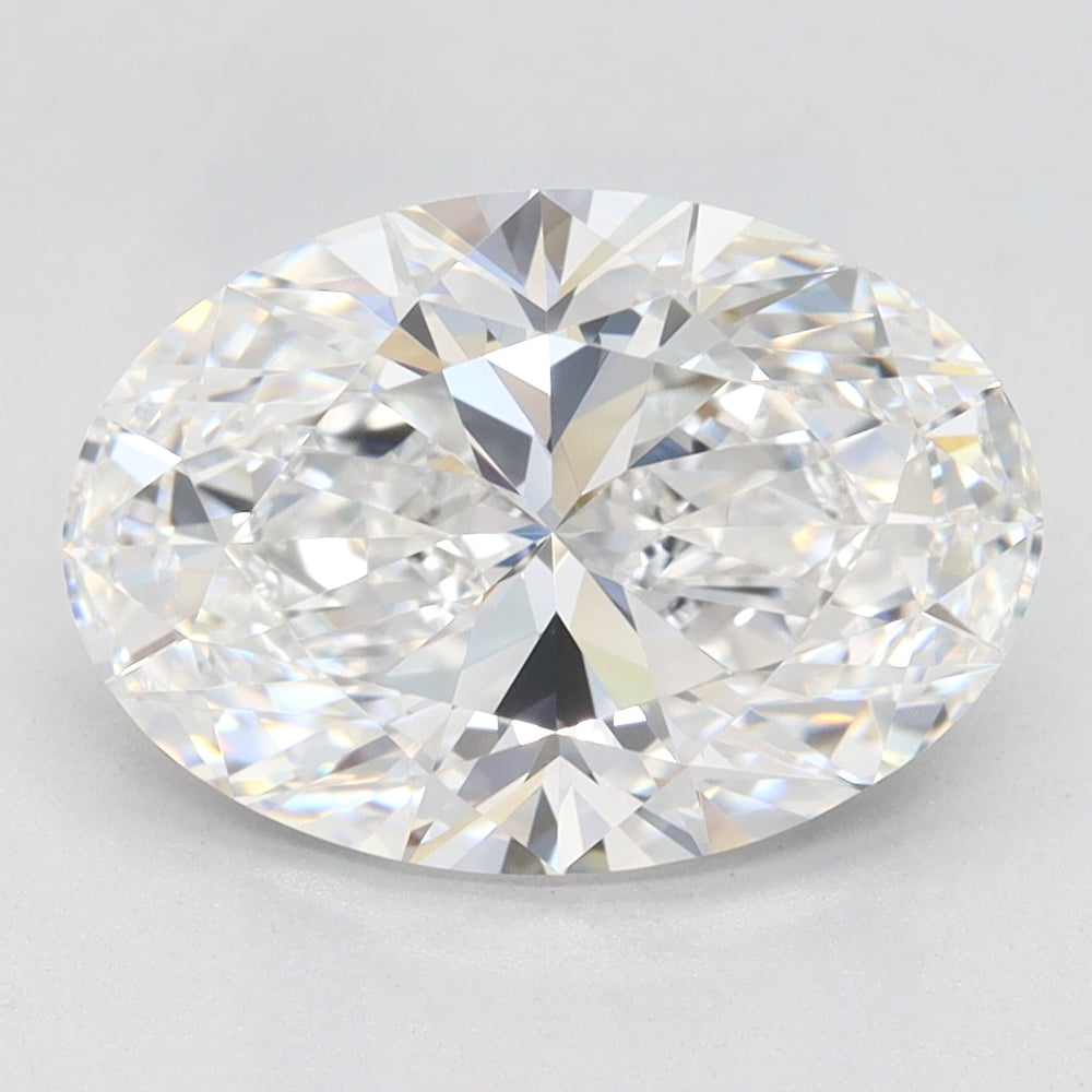 2.77 Carat Oval Lab Diamond with  Cut Diamond in 14KT  view 1
