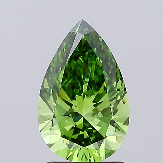 1.5 Carat Pear Lab Diamond with  Cut Diamond in 14KT  view 1
