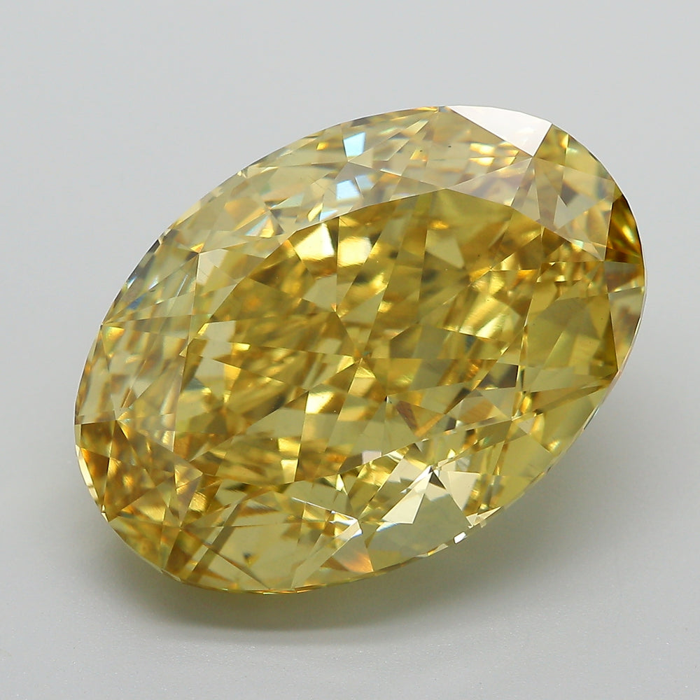 19.13 Carat Oval Lab Diamond with  Cut Diamond in 14KT  view 1
