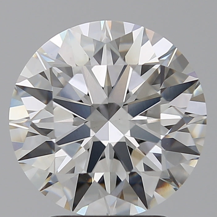 3.02 Carat Round Lab Diamond with  Cut Diamond in 14KT  view 1
