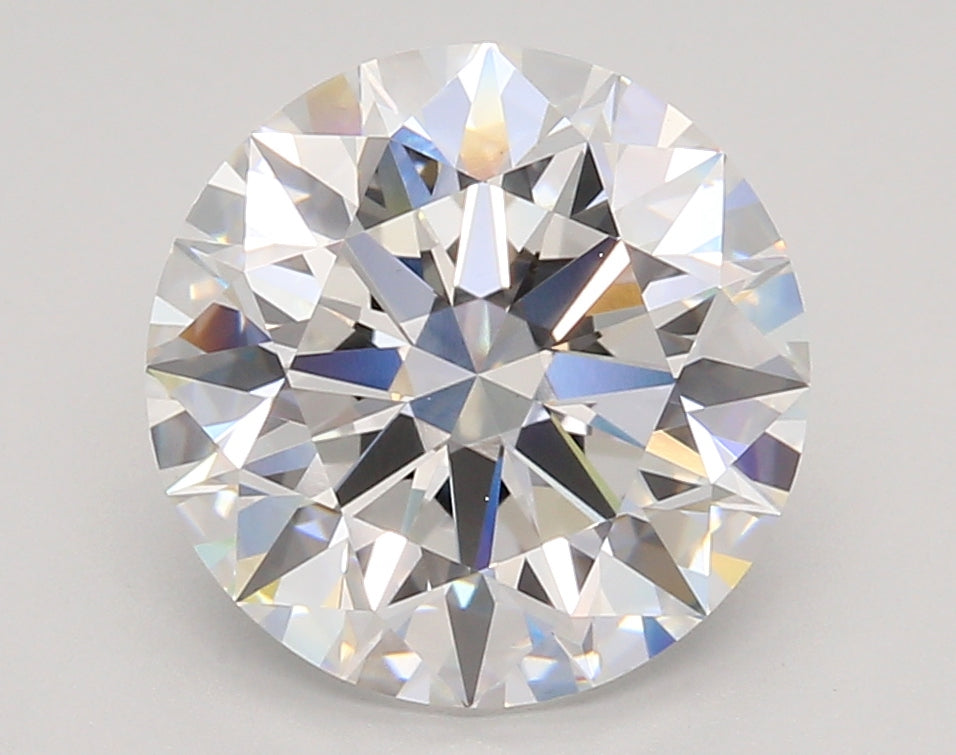 4.06 Carat Round Lab Diamond with  Cut Diamond in 14KT  view 1
