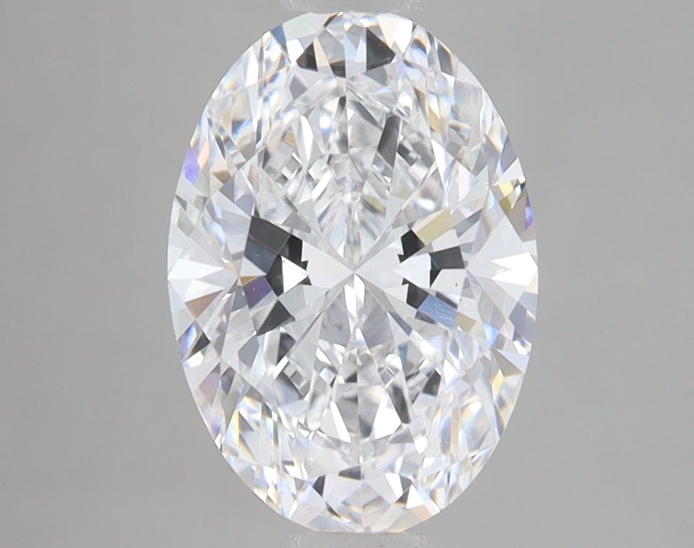 2.08 Carat Oval Lab Diamond with  Cut Diamond in 14KT  view 1
