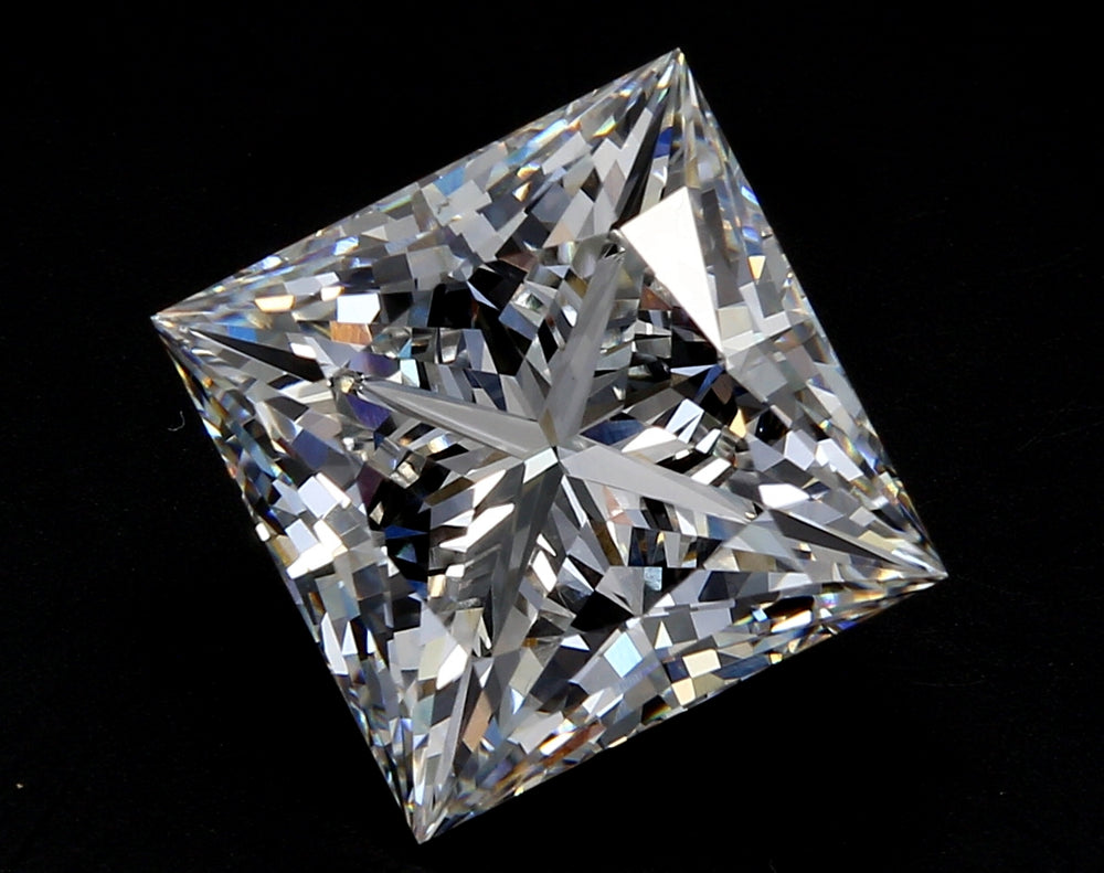 1.57 Carat Princess Lab Diamond with  Cut Diamond in 14KT  view 1
