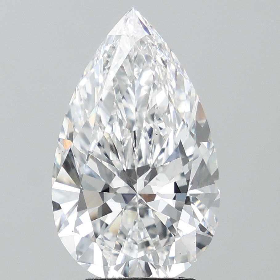 6.04 Carat Pear Lab Diamond with  Cut Diamond in 14KT  view 1
