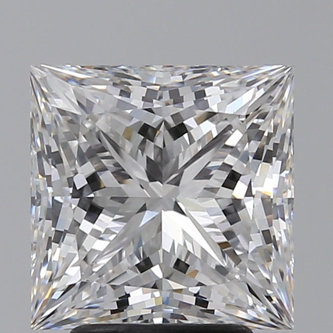 3.59 Carat Princess Lab Diamond with  Cut Diamond in 14KT  view 1
