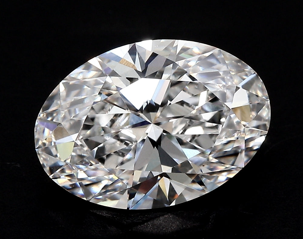 2.59 Carat Oval Lab Diamond with  Cut Diamond in 14KT  view 1
