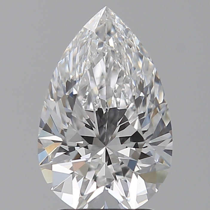 2.53 Carat Pear Lab Diamond with  Cut Diamond in 14KT  view 1
