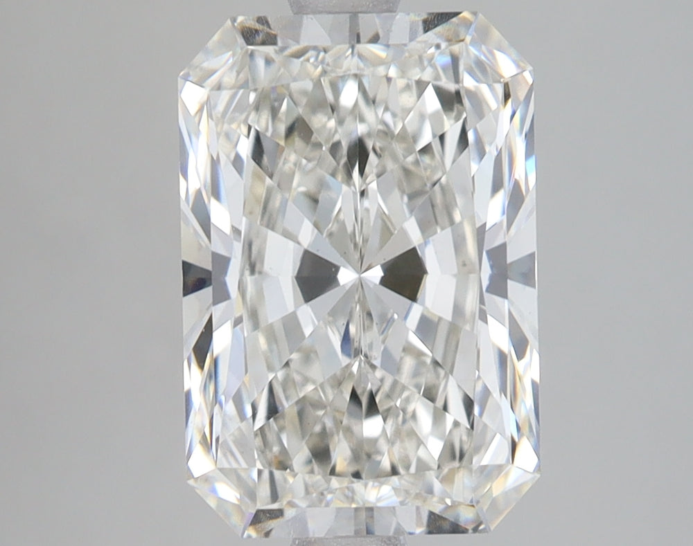 4.02 Carat Radiant Lab Diamond with  Cut Diamond in 14KT  view 1
