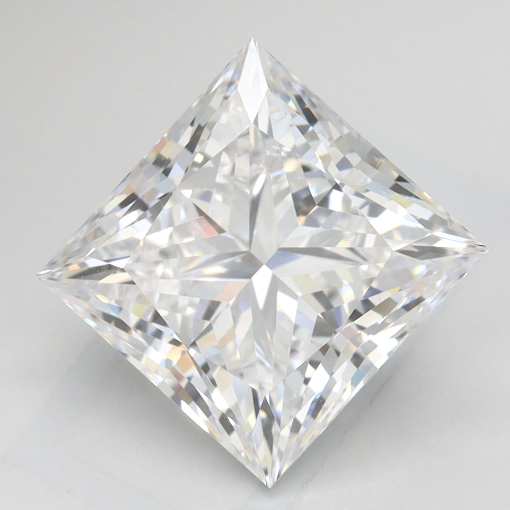 4.06 Carat Princess Lab Diamond with  Cut Diamond in 14KT  view 1
