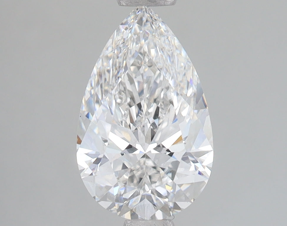 1.53 Carat Pear Lab Diamond with  Cut Diamond in 14KT  view 1
