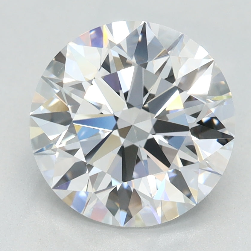 2.1 Carat Round Lab Diamond with  Cut Diamond in 14KT  view 1
