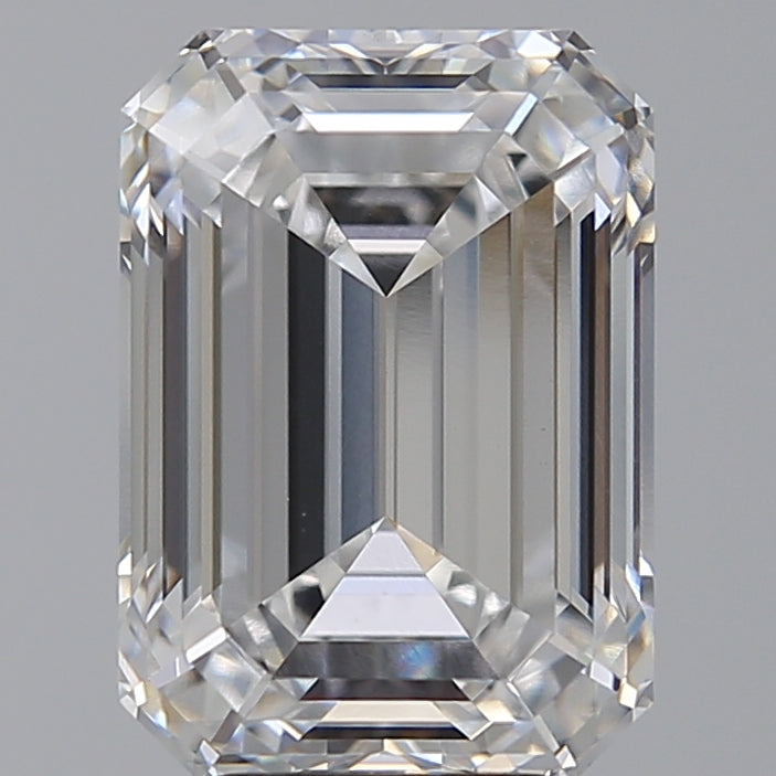6.01 Carat Emerald Lab Diamond with  Cut Diamond in 14KT  view 1
