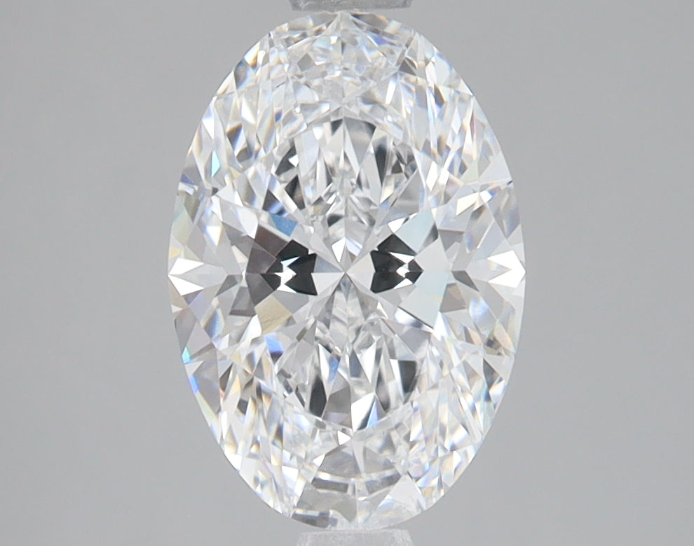 2.0 Carat Oval Lab Diamond with  Cut Diamond in 14KT  view 1
