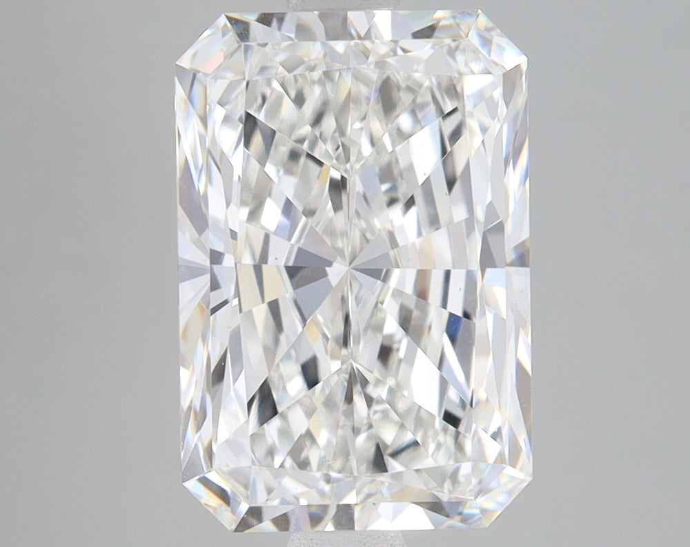 5.06 Carat Radiant Lab Diamond with  Cut Diamond in 14KT  view 1
