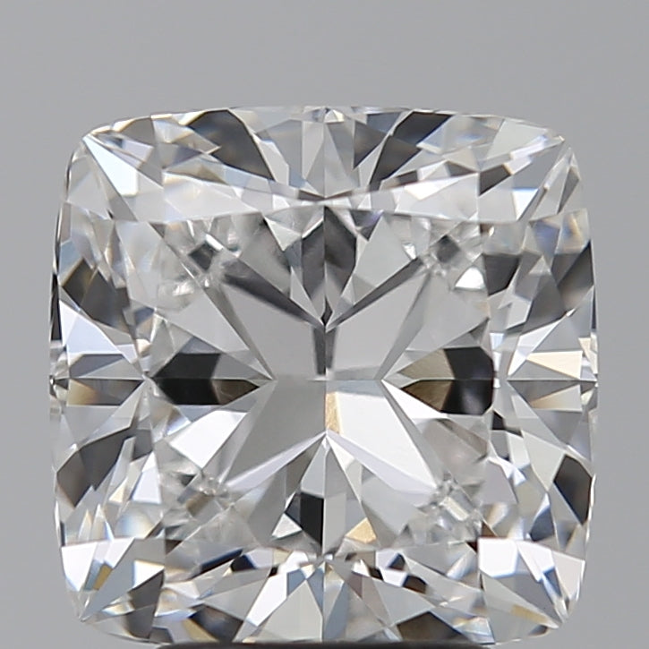 4.09 Carat Cushion Lab Diamond with  Cut Diamond in 14KT  view 1
