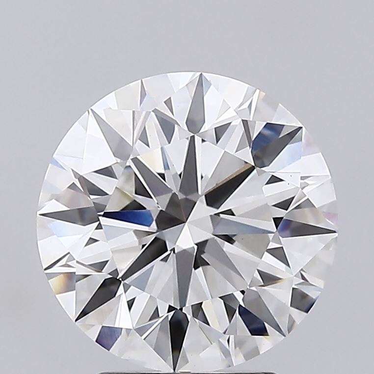 3.37 Carat Round Lab Diamond with  Cut Diamond in 14KT  view 1
