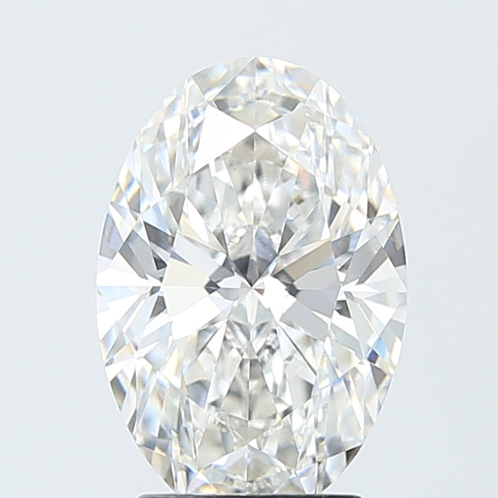 3.1 Carat Oval Lab Diamond with  Cut Diamond in 14KT  view 1
