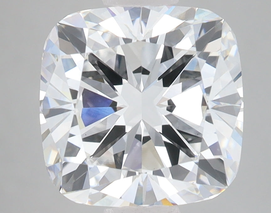 3.51 Carat Cushion Lab Diamond with  Cut Diamond in 14KT  view 1
