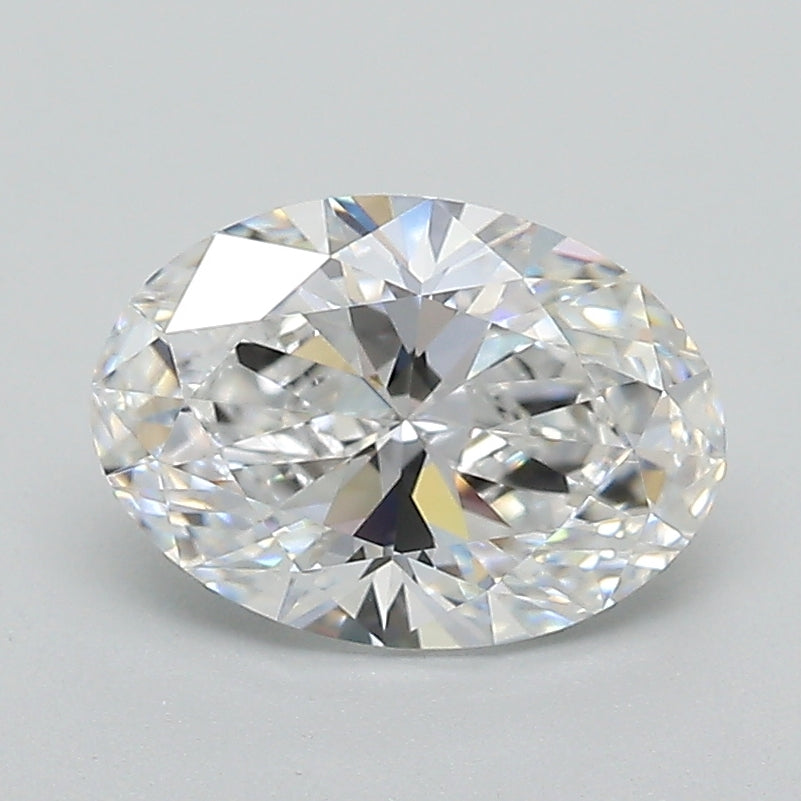 1.4 Carat Oval Lab Diamond with  Cut Diamond in 14KT  view 1
