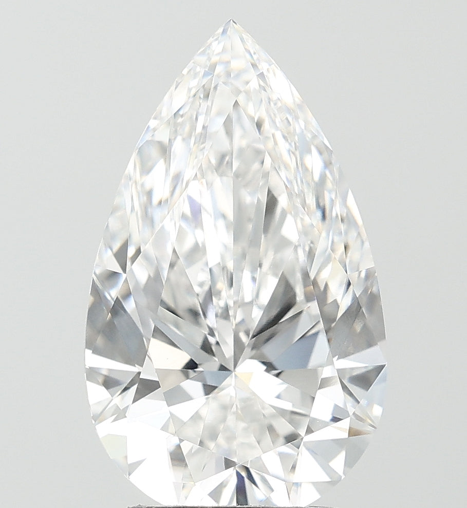 5.06 Carat Pear Lab Diamond with  Cut Diamond in 14KT  view 1
