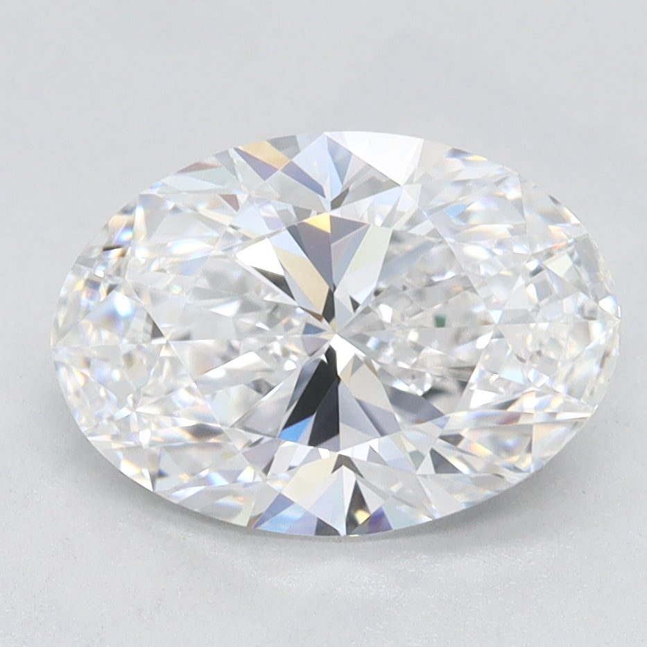 1.91 Carat Oval Lab Diamond with  Cut Diamond in 14KT  view 1
