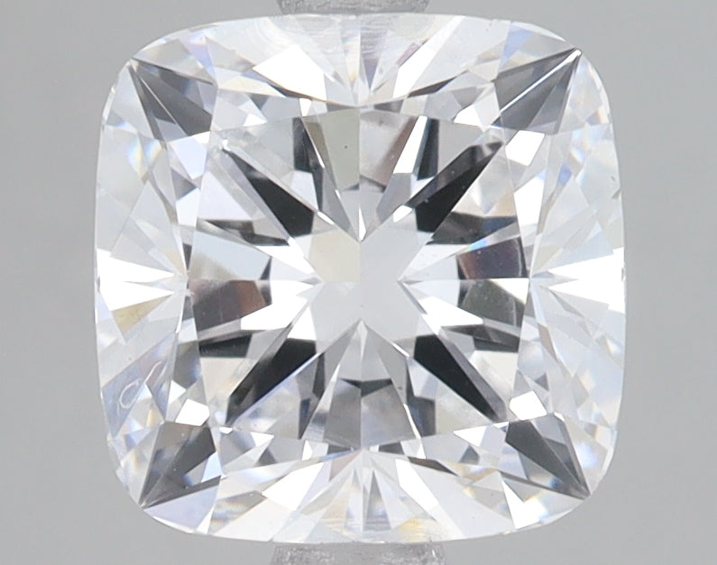 2.59 Carat Cushion Lab Diamond with  Cut Diamond in 14KT  view 1
