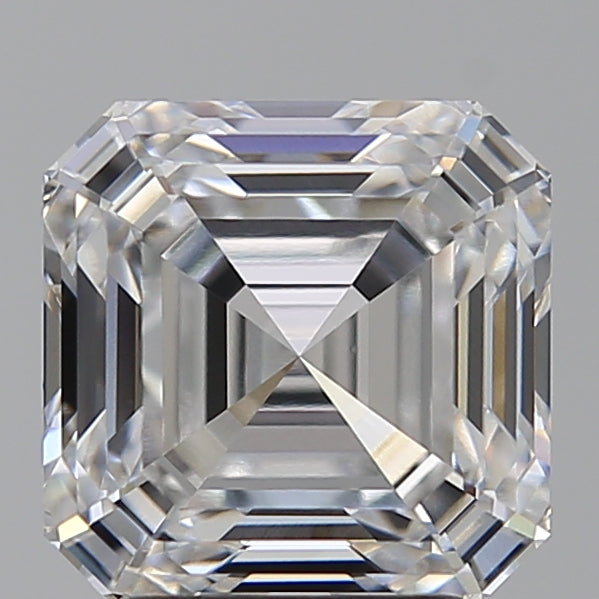 3.05 Carat Asscher Lab Diamond with  Cut Diamond in 14KT  view 1
