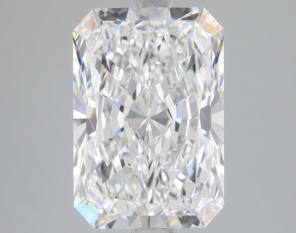 3.02 Carat Radiant Lab Diamond with  Cut Diamond in 14KT  view 1
