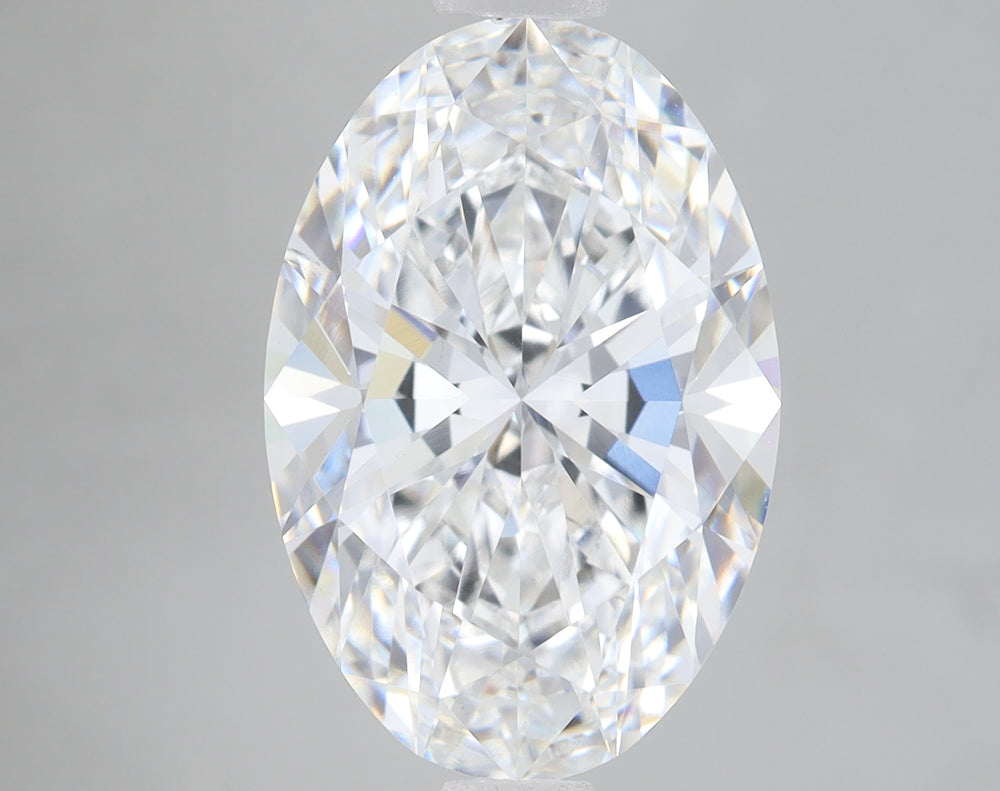 4.01 Carat Oval Lab Diamond with  Cut Diamond in 14KT  view 1
