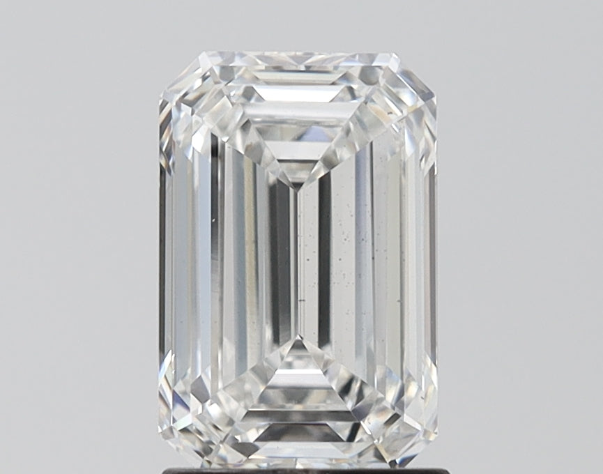 1.91 Carat Emerald Lab Diamond with  Cut Diamond in 14KT  view 1
