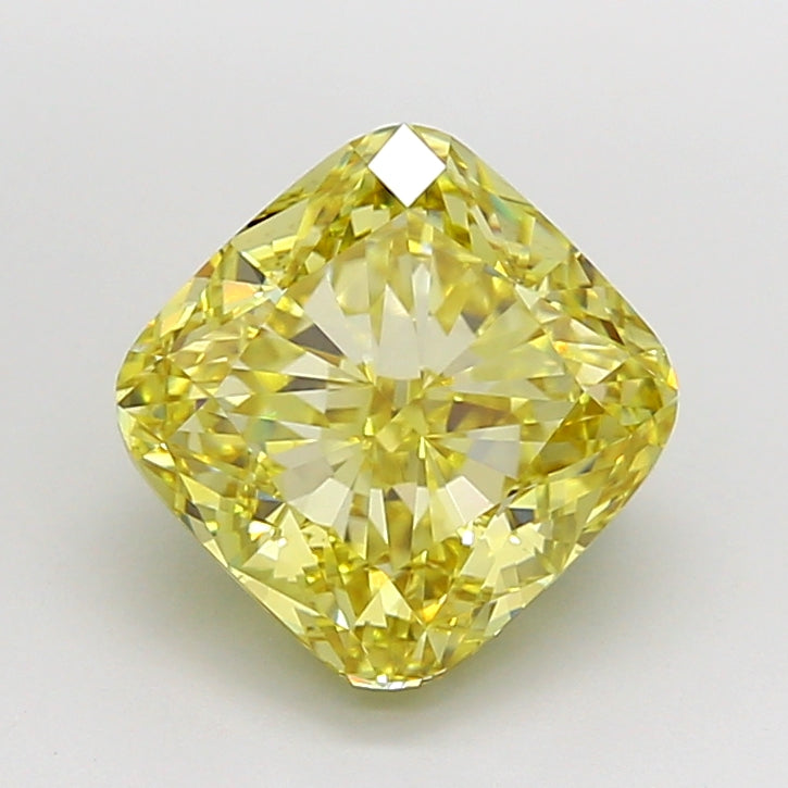 4.01 Carat Cushion Lab Diamond with  Cut Diamond in 14KT  view 1
