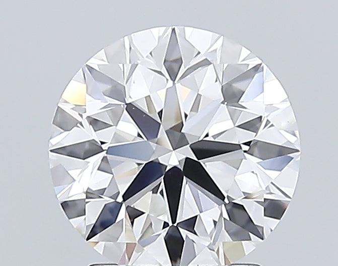 2.4 Carat Round Lab Diamond with  Cut Diamond in 14KT  view 1
