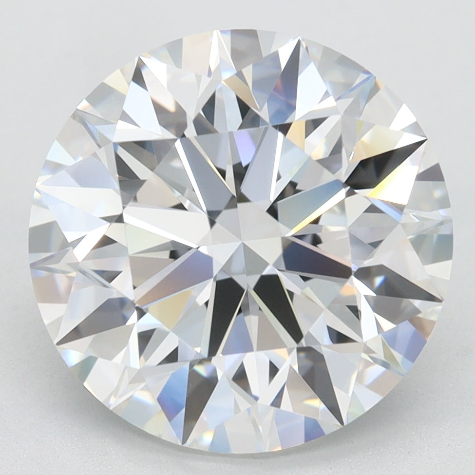 4.25 Carat Round Lab Diamond with  Cut Diamond in 14KT  view 1
