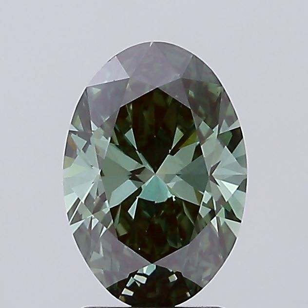 2.1 Carat Oval Lab Diamond with  Cut Diamond in 14KT  view 1
