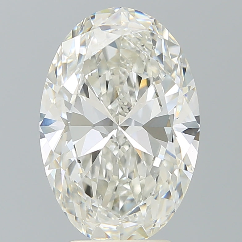 4.52 Carat Oval Lab Diamond with  Cut Diamond in 14KT  view 1
