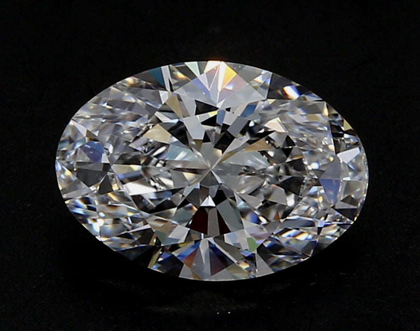 1.92 Carat Oval Lab Diamond with  Cut Diamond in 14KT  view 1
