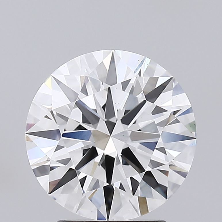 2.28 Carat Round Lab Diamond with  Cut Diamond in 14KT  view 1
