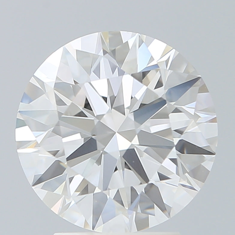 3.17 Carat Round Lab Diamond with  Cut Diamond in 14KT  view 1
